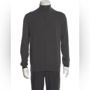 Lori Piana Cashmere Mock Neck Polo Sweater - NWT